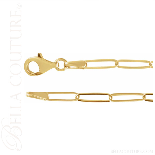 (NEW) BELLA COUTURE® BARBIE COUTURE Heart 14K Yellow Gold Diamond Link Chain Bracelet (7" inch)