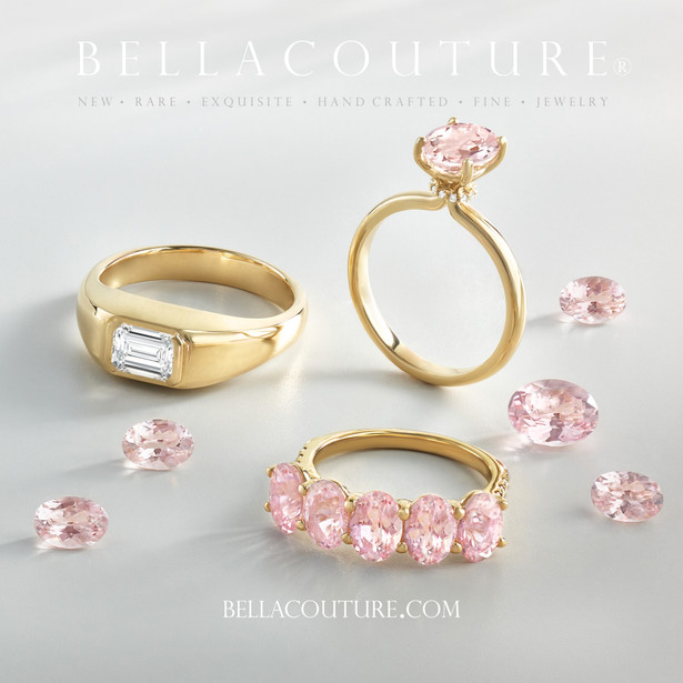 (NEW) BELLA COUTURE® NATURAL MORGANITE 14K ROSE GOLD LEVER BACK DANGLE 10MM x 7MM TEAR DROP EARRINGS (28MM)