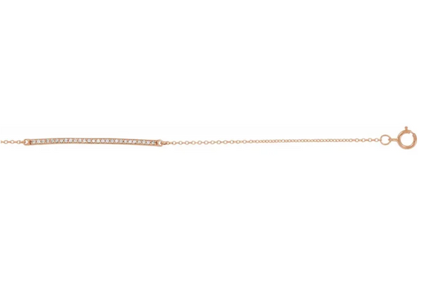 (NEW) BELLA COUTURE® BRIANNA DIAMOND 1/3 CT 14K ROSE GOLD BRACELET (8" / 7.5" / 7" Adjustable)