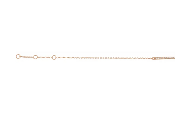 (NEW) BELLA COUTURE® BRIANNA DIAMOND 1/3 CT 14K ROSE GOLD BRACELET (8" / 7.5" / 7" Adjustable)