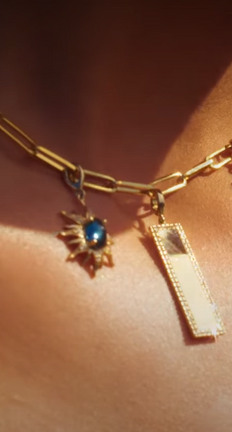 (NEW) BELLA COUTURE® BRIELL 14K White Gold Engravable 1/3 CTW Natural Diamond Rectangle Tag Charm Pendant (14 Letter Limit) (Personalize & Engravable)