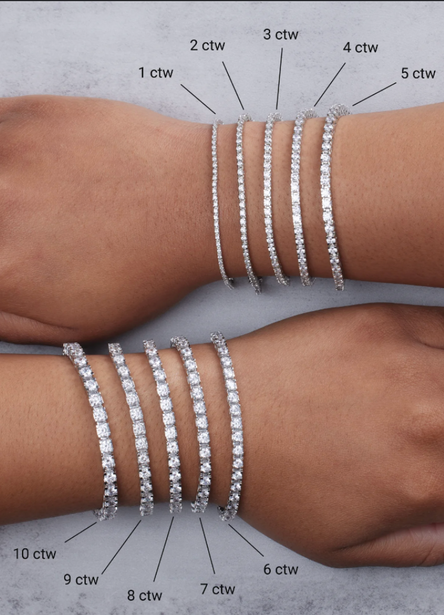 (NEW) BELLA COUTURE® PORTIA 2CT DIAMOND ROUND 14K YELLOW GOLD LINE TENNIS BRACELET (7")