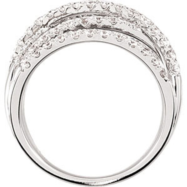 (NEW) Bella Couture 1&1/2 CT Diamond 14K White Gold Ring