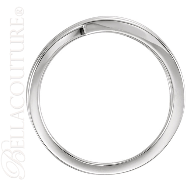 (NEW) BELLA COUTURE VIOLA Fine Elegant Organic Woven 14K White Gold Ring