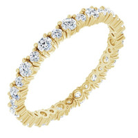 (NEW) BELLA COUTURE® PALACADE Fine Diamond 14K Yellow Gold Eternity Ring Band (1 CT. TW.)