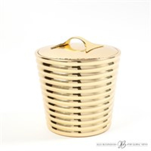 Rich gold ridges encircle this divine ice bucket perfect for any festive event.
Julia Buckingham, Global Views