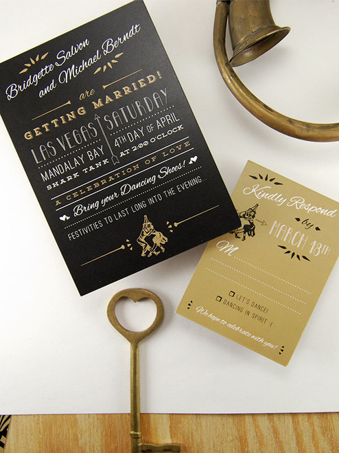 This fantastic Invitation ensemble is just screaming Gatbsy! Love this for a vintage inspired gathering!