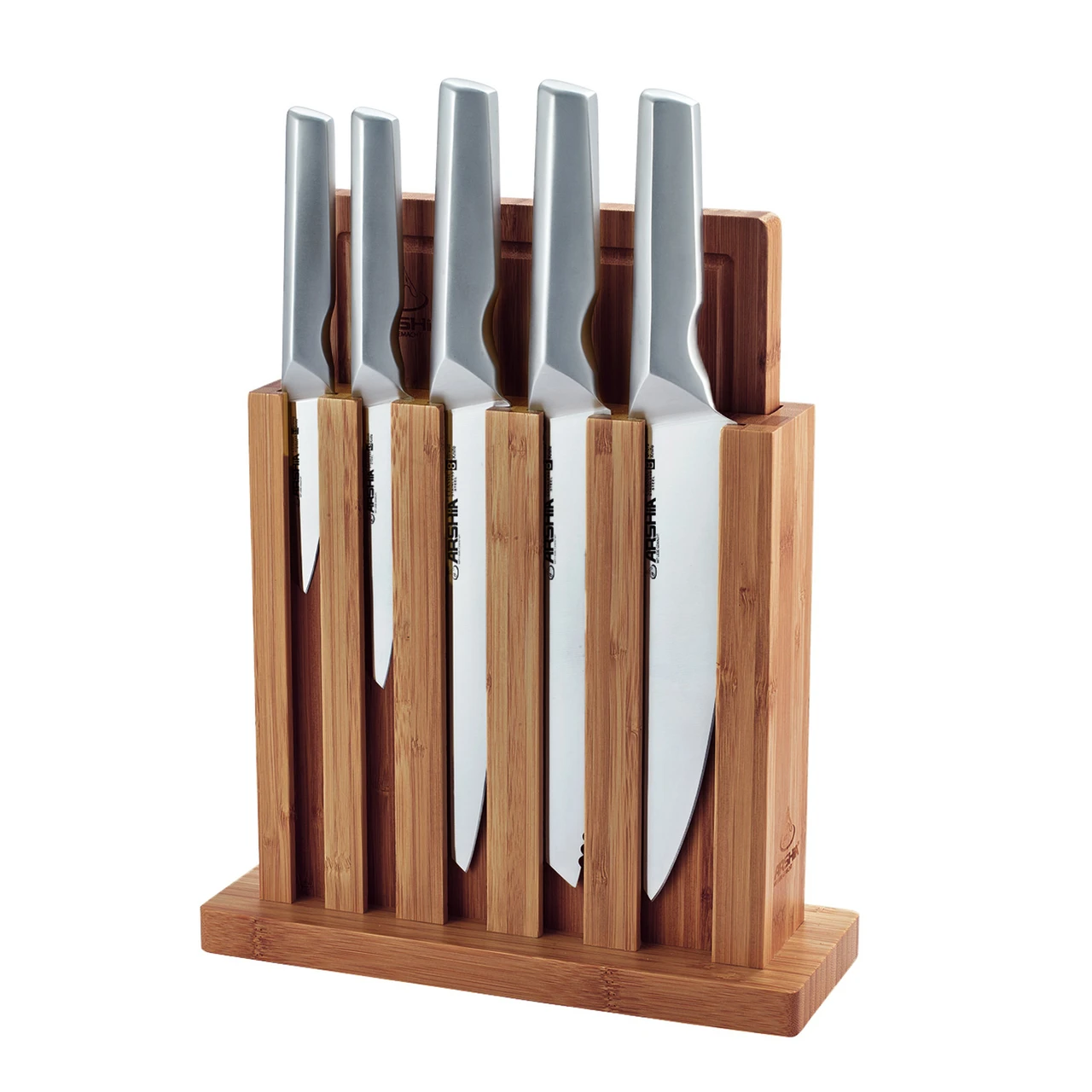 Arshia 7-piece Knife Set with Acacia Stand and Chopping Board