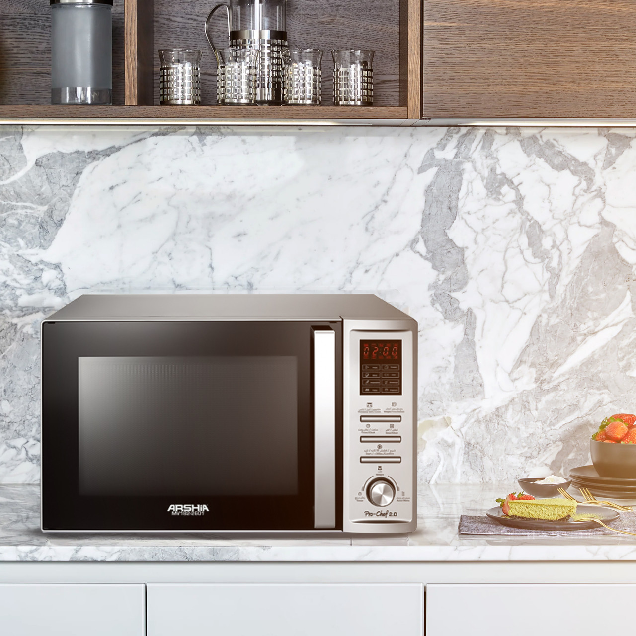 Arshia Microwave and Grill 36L Silver