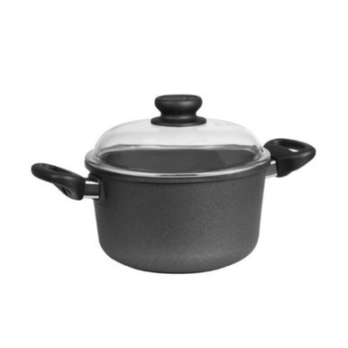 Arshia Titanium Stock Pot with Pyrex Lid 24cm