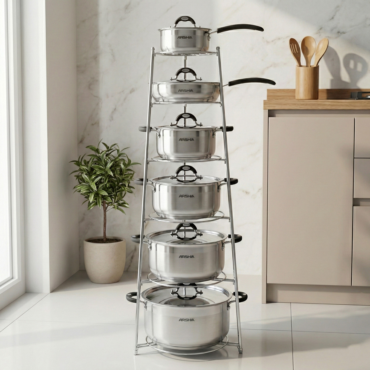 Arshia Cookware Rack With 6 Levels