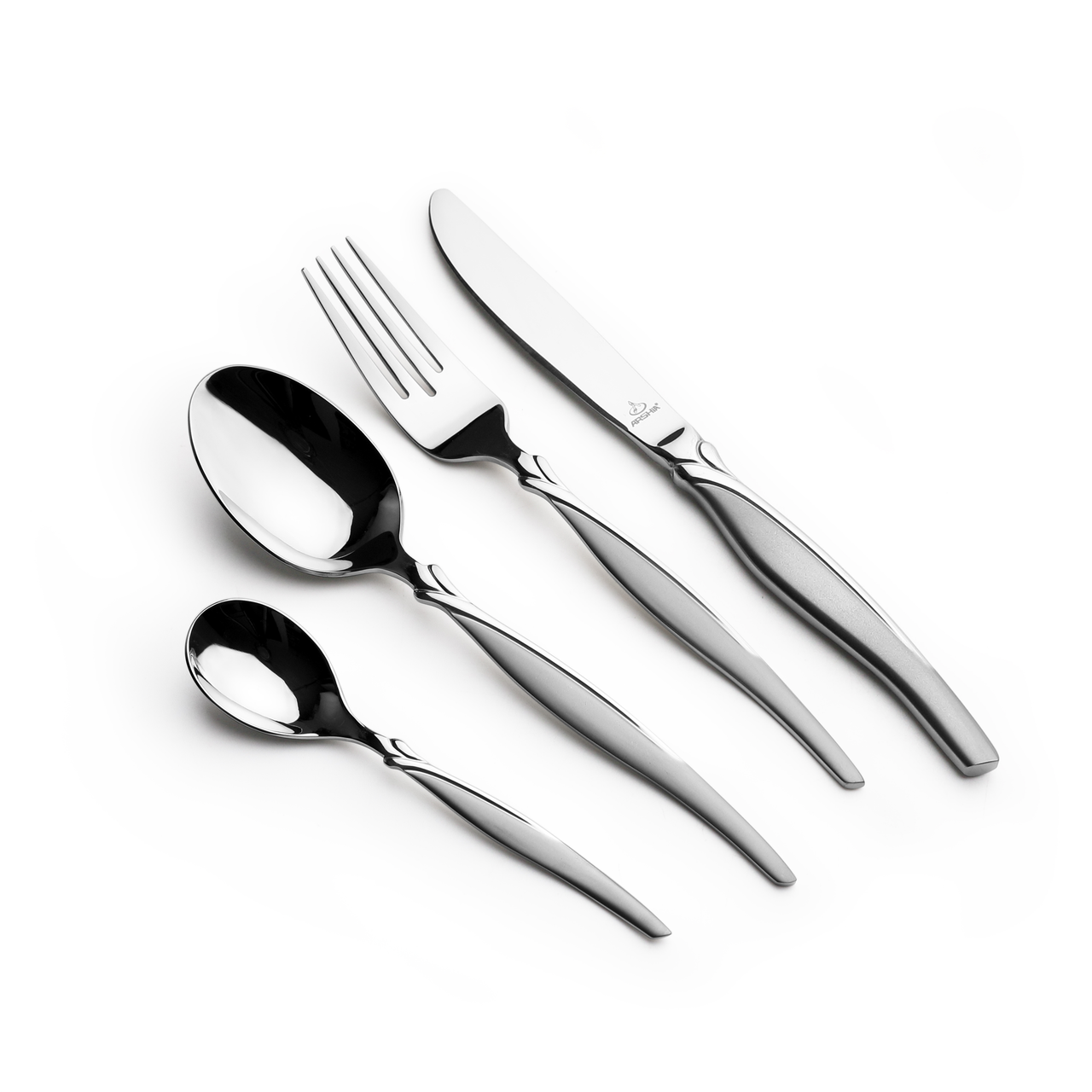 Arshia Stainless Steel Cutlery Set 24pc  Silver Matte