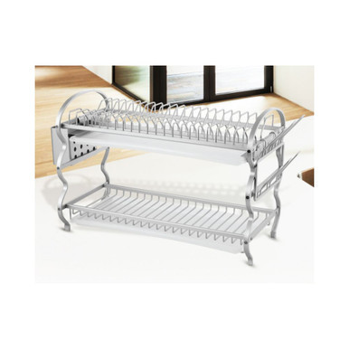 Arshia Medium Aluminum Dish Rack With 2 Trays