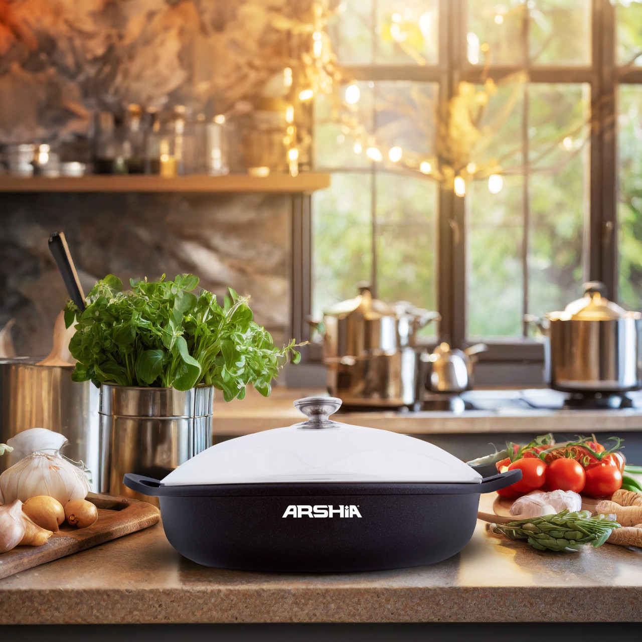 Arshia Aluminum Die Cast Fry Pan 36cm