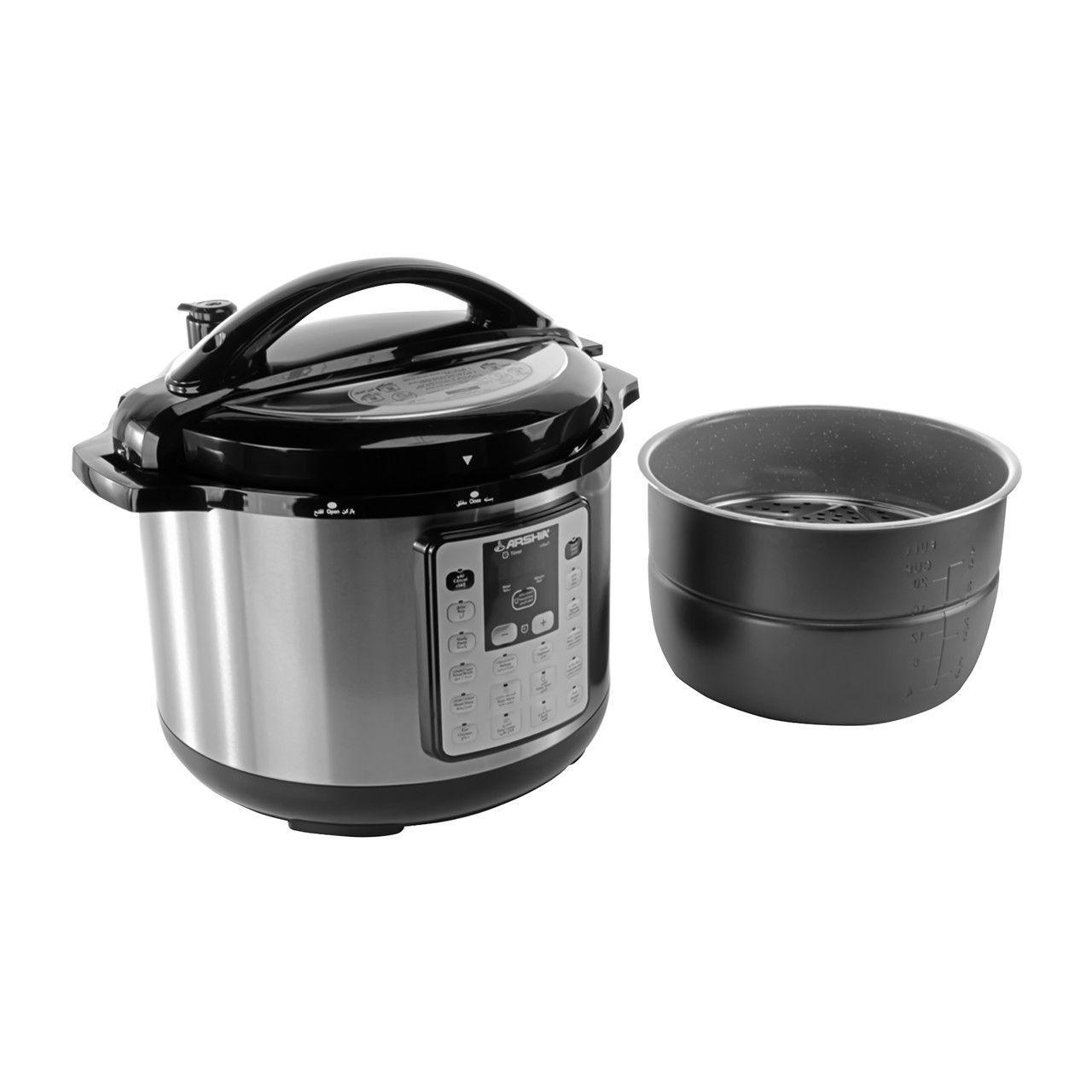 Arshia Digital Pressure Cooker 10L Black