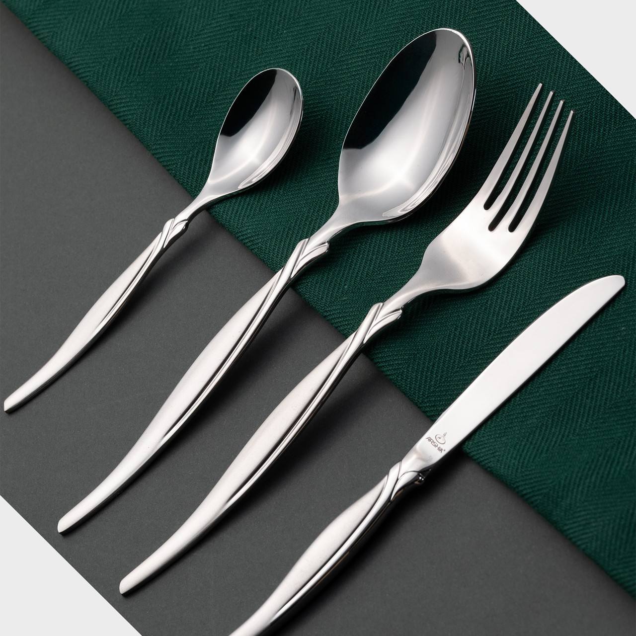 Arshia Dinner Spoon and Fork Set 12pcs Silver