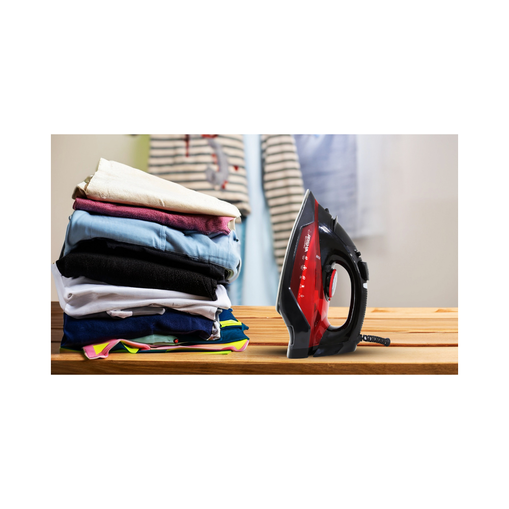 Arshia Ceramic  Steam Iron  Red & Black