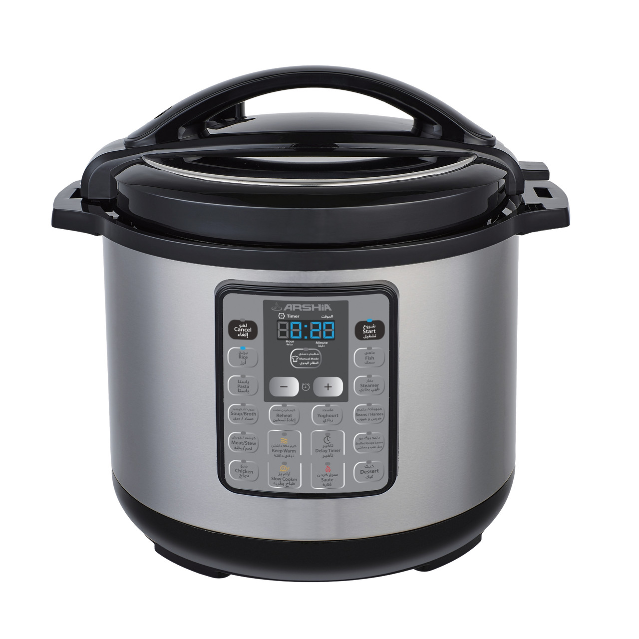 Arshia Stainless Steel  Digital Pressure Cooker 12L Black