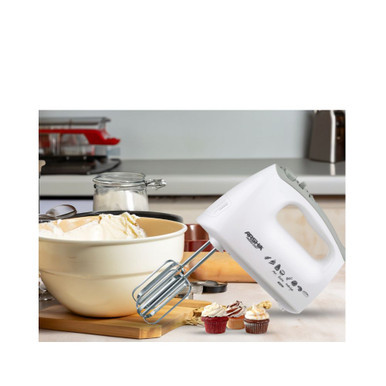 Arshia Hand Mixer White with 5 Speed Control BS Plug