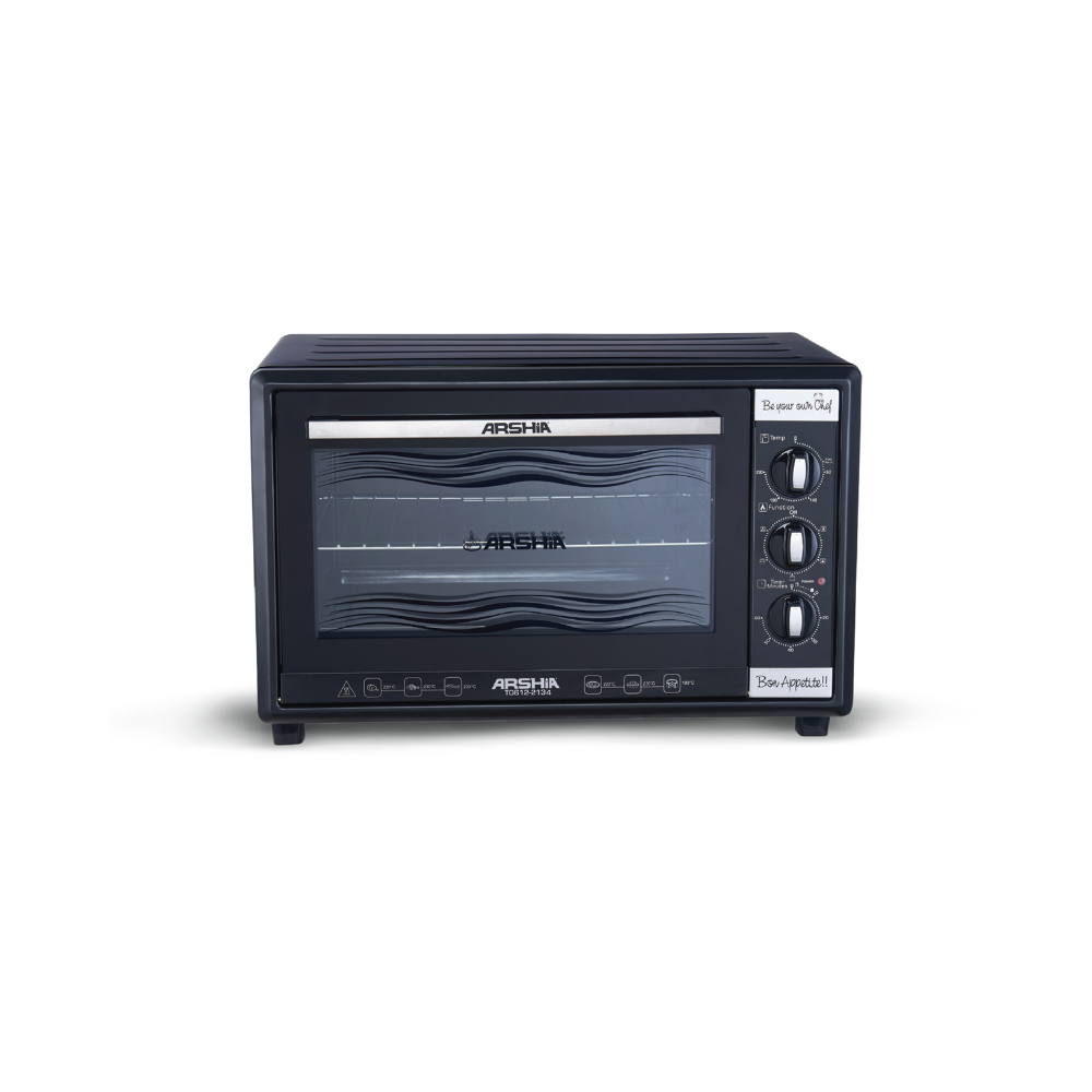 Arshia Toaster Oven with Grill Function 45L Black