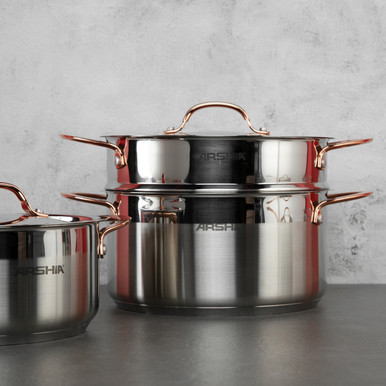Arshia Stainless Steel Cookware Set 12pc