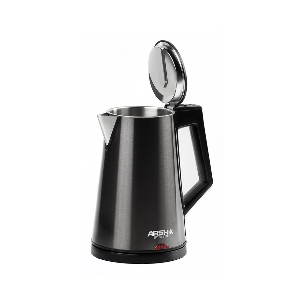 Arshia Electric Stainless Steel Kettle Black