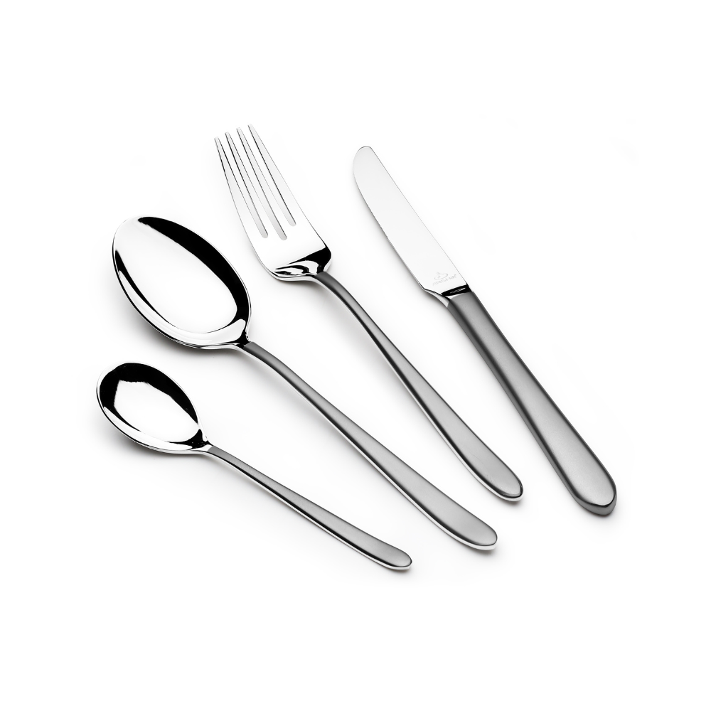 Arshia Stainless Steel Cutlery Set 128pcs Silver