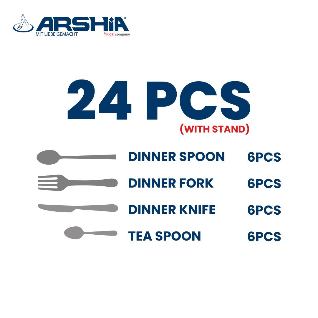 Arshia Cutlery Set 24pcs Silver TM178S