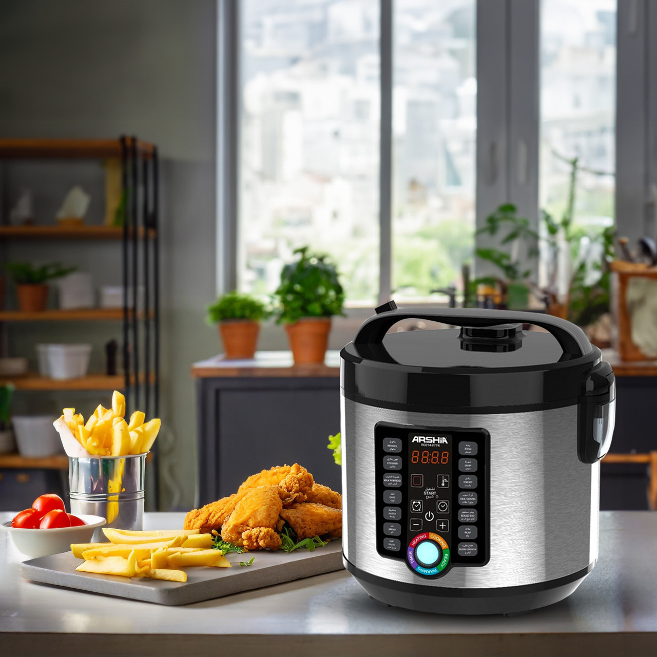 Arshia Stainless Steel Digital Multi Cooker 5L