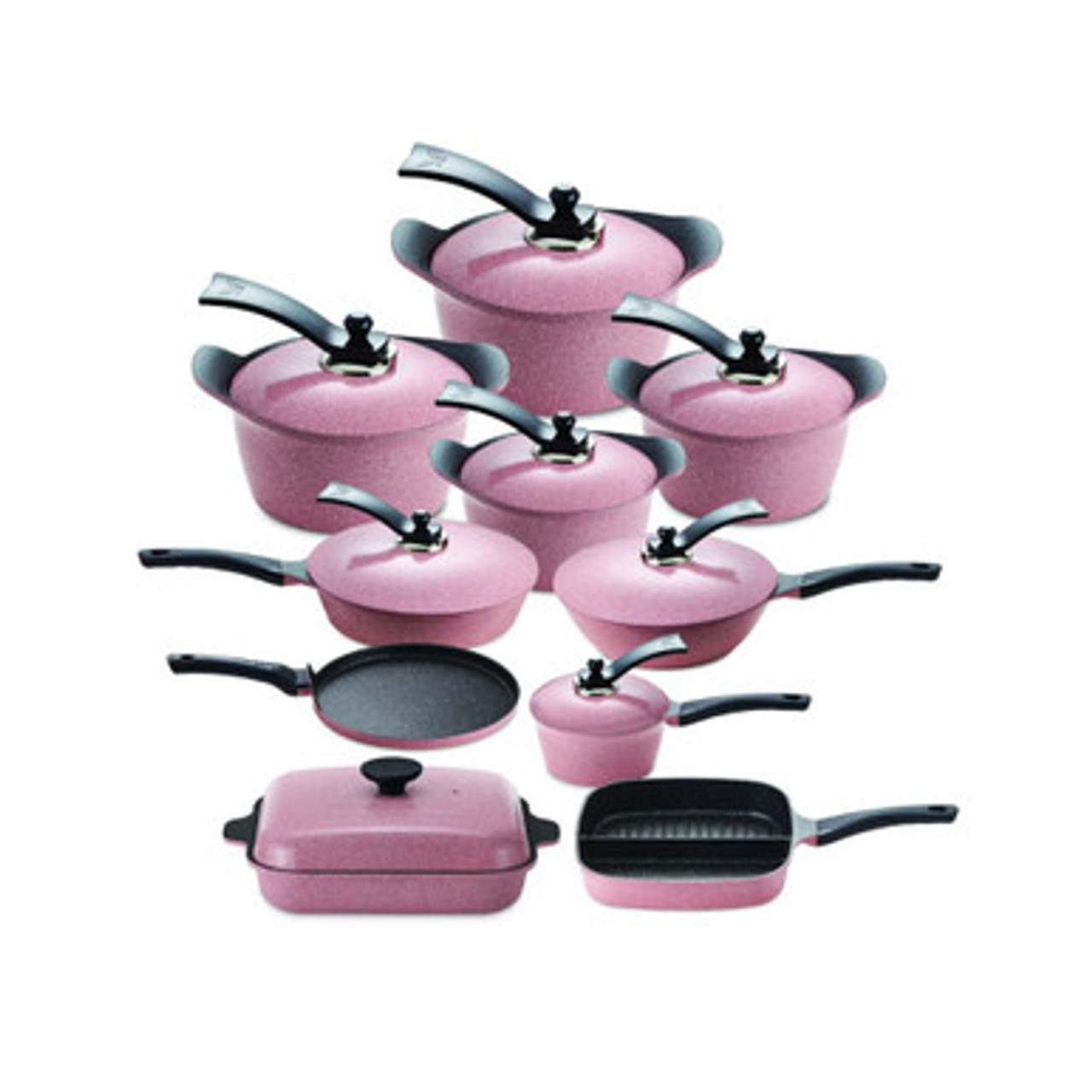 18Pcs Ceramic Cookware Set Home Kitchen Pots and Pans Non-Stick Set With  Lid