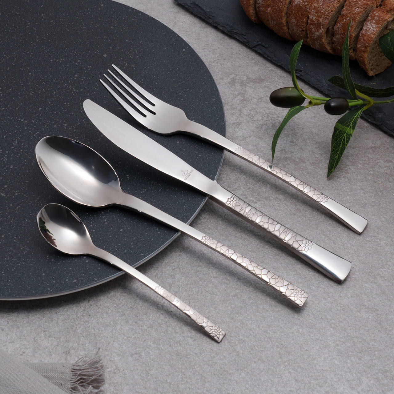 Arshia 86-piece Silver Cutlery Sets with Wooden Case