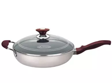 Arshia Soft Anodized Fry Pan with Glass Lid 32cm FP395
