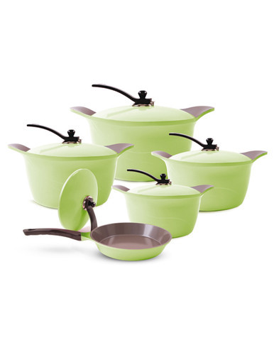 Arshia 10PCS Cookware Set Green