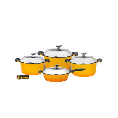 Arshia Die Cast Cookware Set 8pcs Yellow