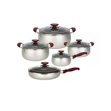 Arshia Soft Anodized Cookware Set 10pcs