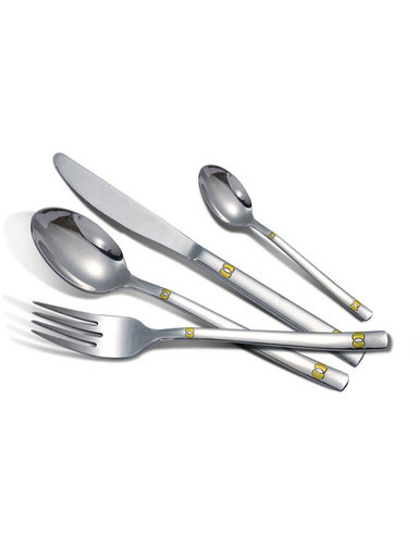 Arshia Cutlery Set 38pcs  With Stand Gold & Silver