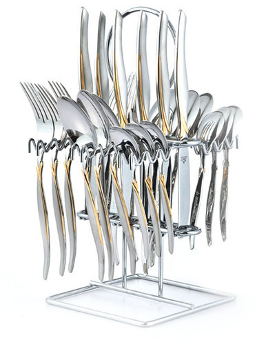 Arshia Stainless Steel Cutlery Set 24pcs  Gold and Silver