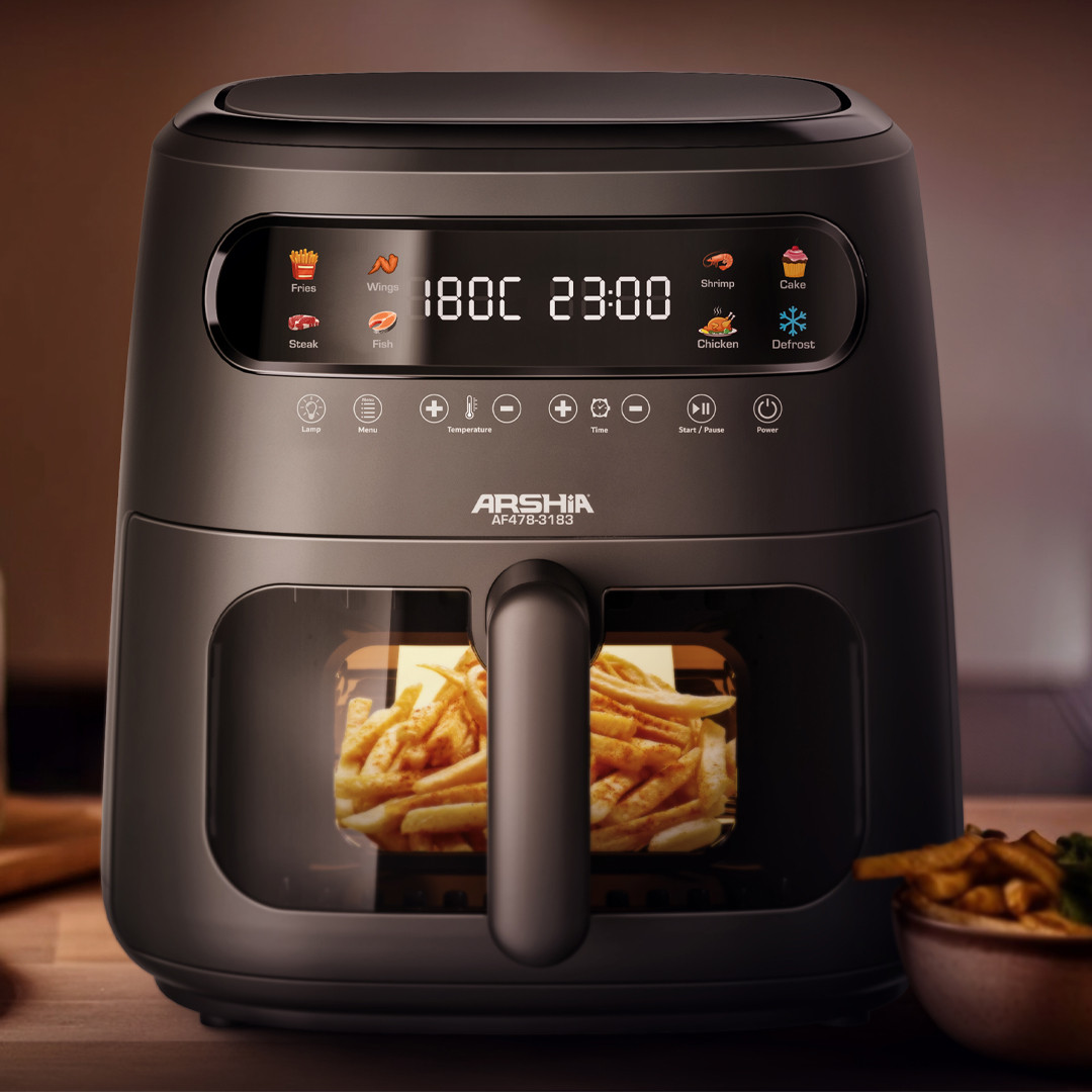 Arshia multifunctional Air Fryer 8L Black