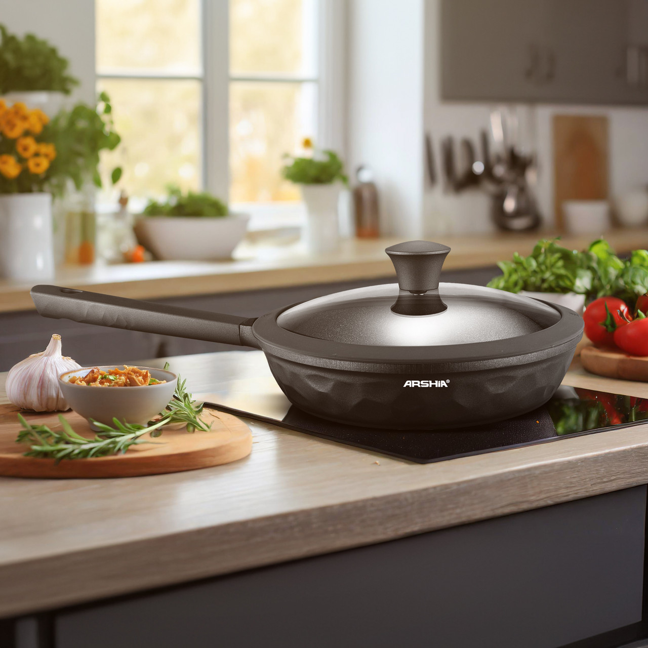 Arshia Fry Pan with Lid 24cm