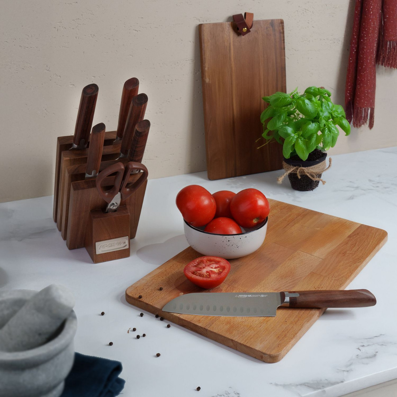 Arshia 8pcs German Steel Knife Set