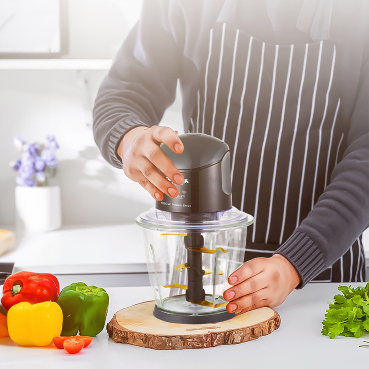 Arshia Titanium Electric Chopper Black