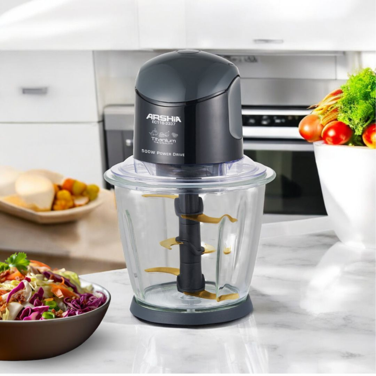 Arshia Titanium Electric Chopper Black