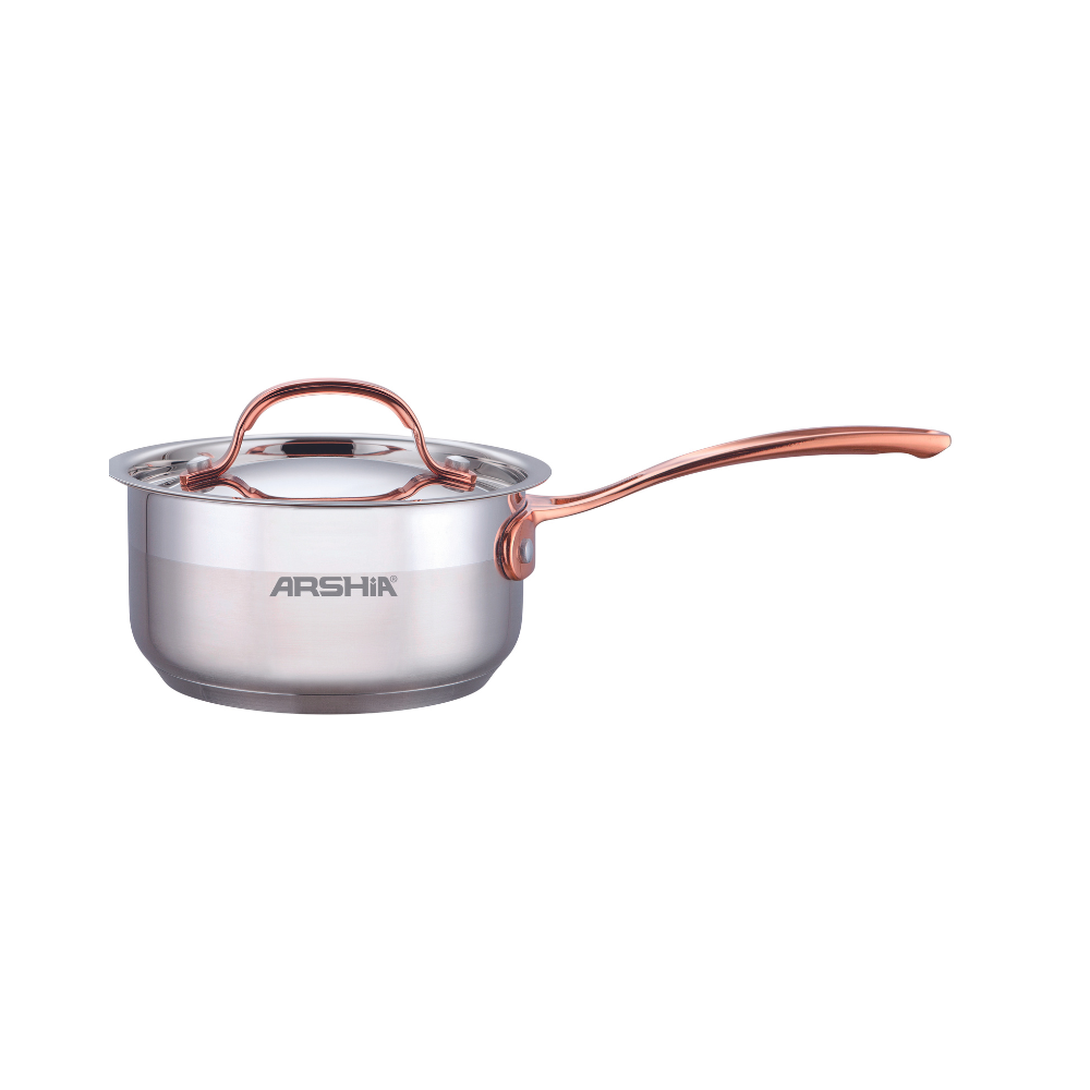 Arshia Stainless Steel Milk Pan With 2Lid 16cm