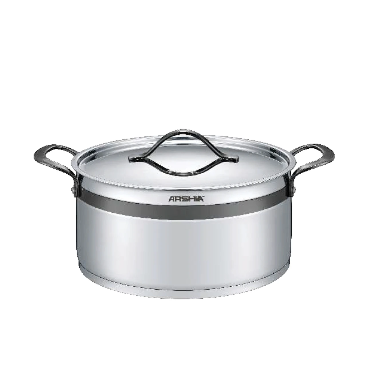 Arshia 16-piece Stainless Steel Cookware Set (Black)