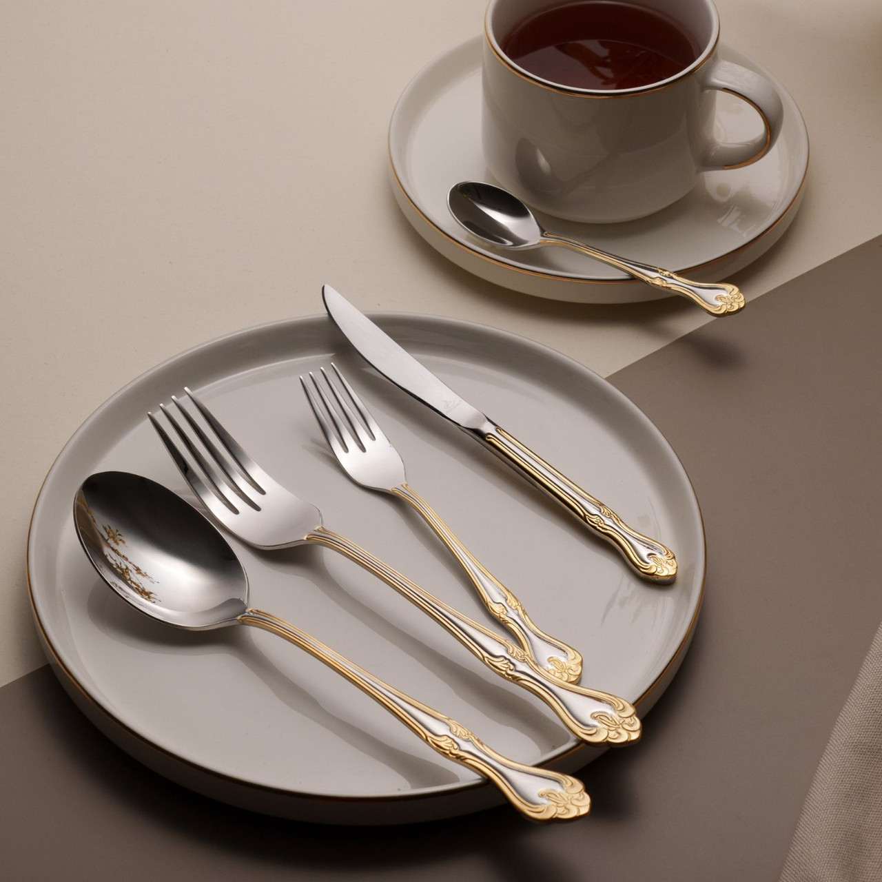 Arshia Stainless Steel Cutlery Set 95pcs Gold & Silver TM112GS