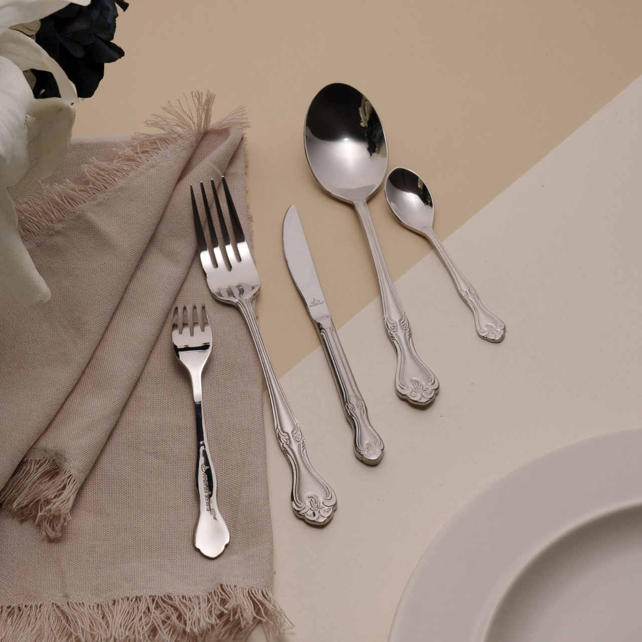 Arshia Stainless Steel Cutlery Set 95pcs Silver