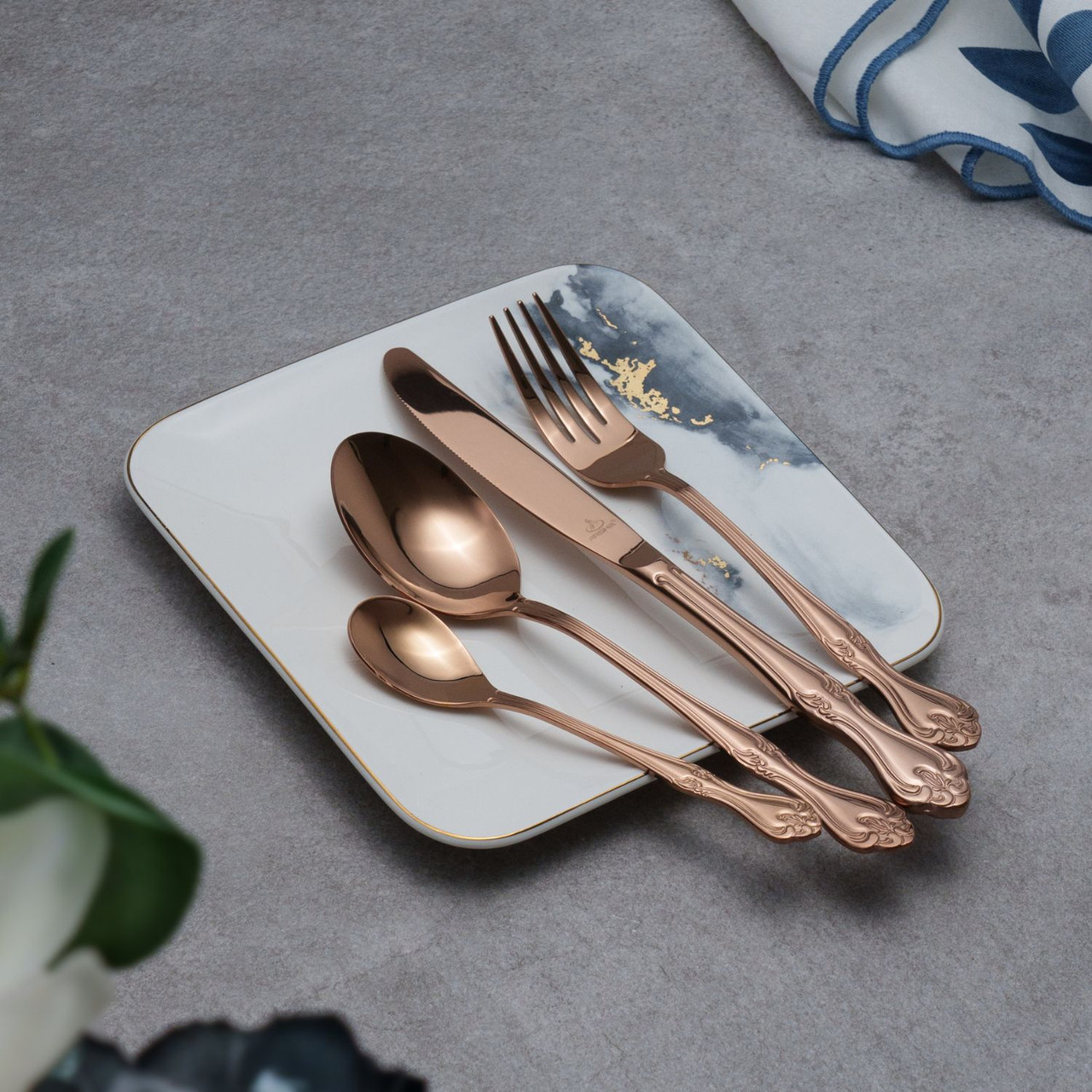 Arshia 86-piece Copper Cutlery Set