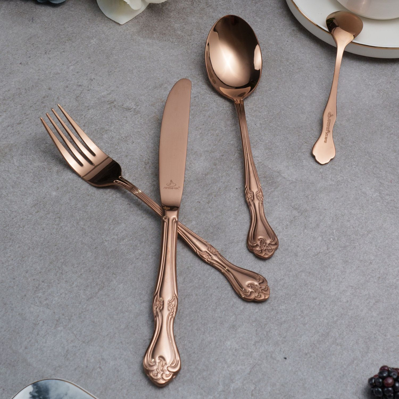 Arshia 86-piece Copper Cutlery Set