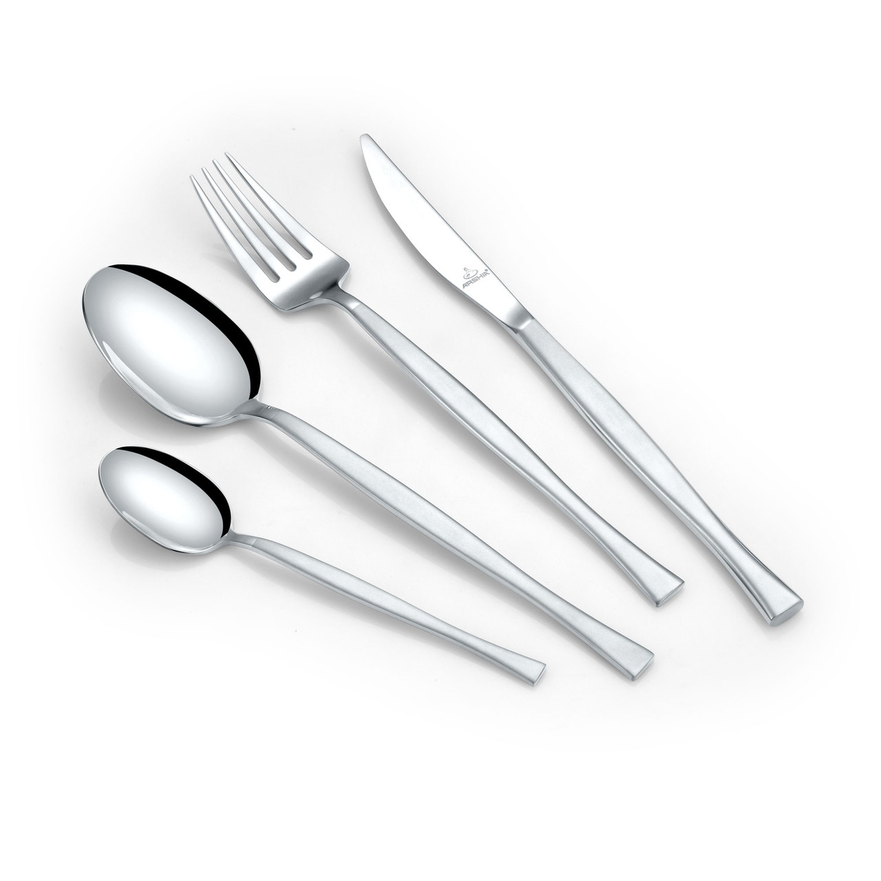 Arshia 86pcs Silver Matte Cutlery Set