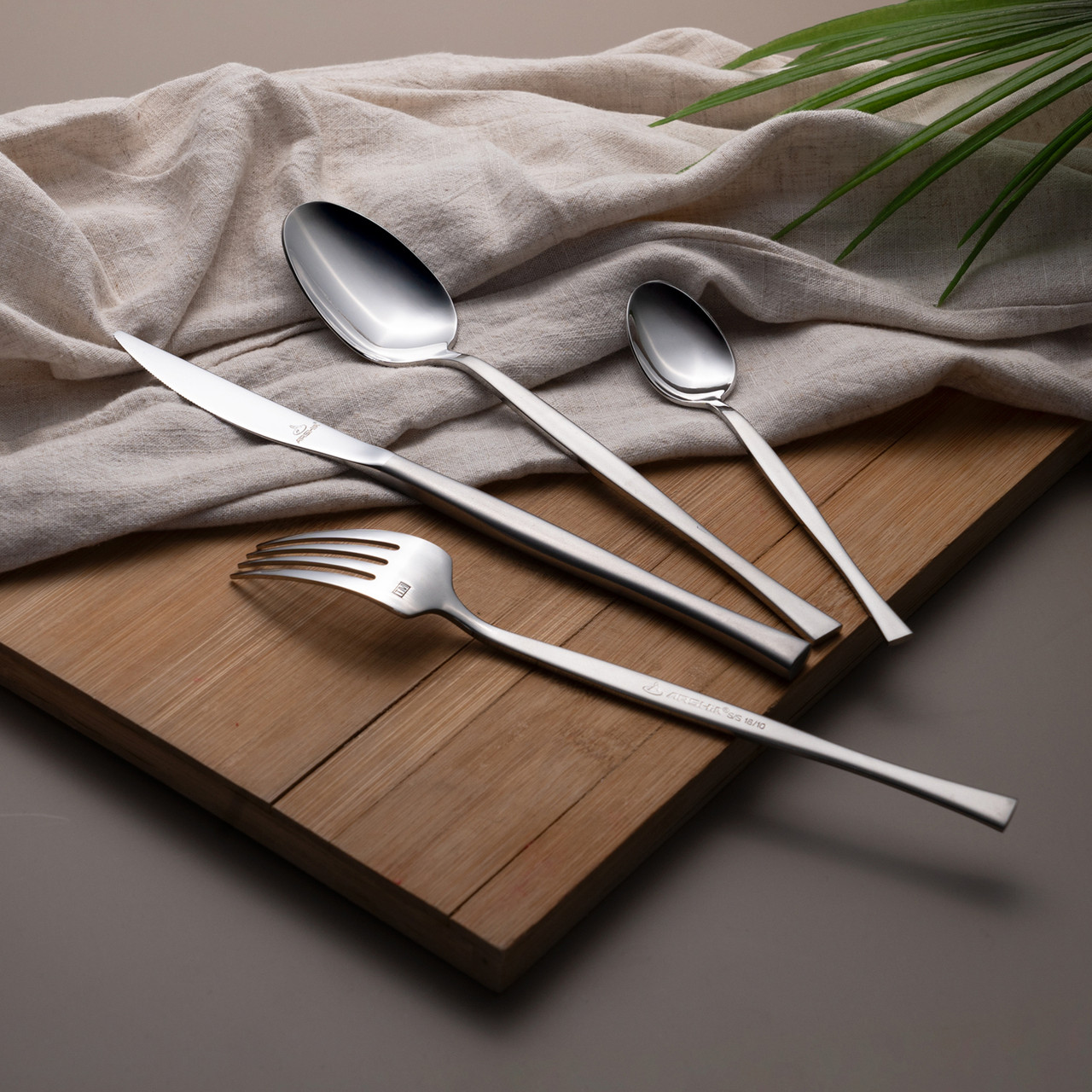 Arshia 86pcs Silver Matte Cutlery Set